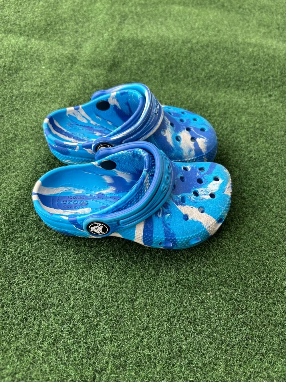 Crocs Kids Classic Clog - Blue Swirl